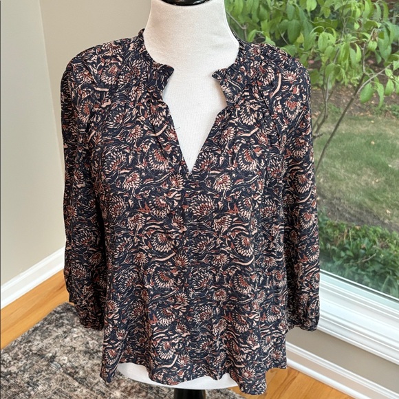Faherty Tops - Faherty | Multicolor Floral Top, Sz L